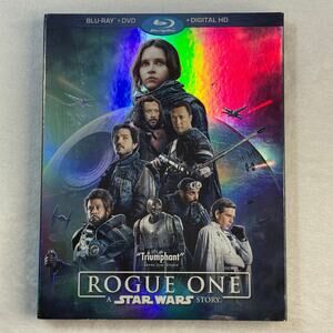 Star Wars Rogue One Blu-ray DVD - Holographic Slipcover - Includes Bonus Disc